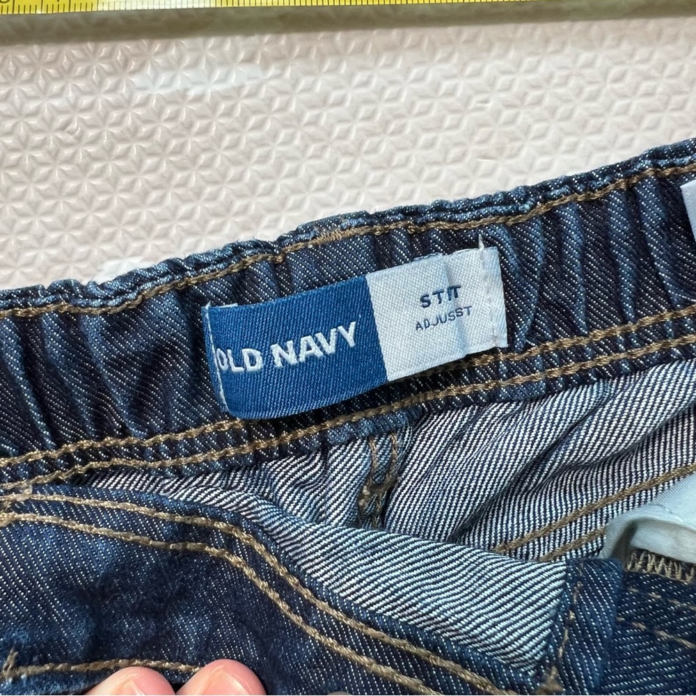 Straight Leg Dark Wash Jeans for Toddler Girls or Boys - Picture 6 of 7